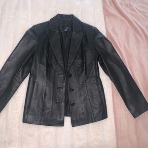 Womens leather jacket 
A little oversized